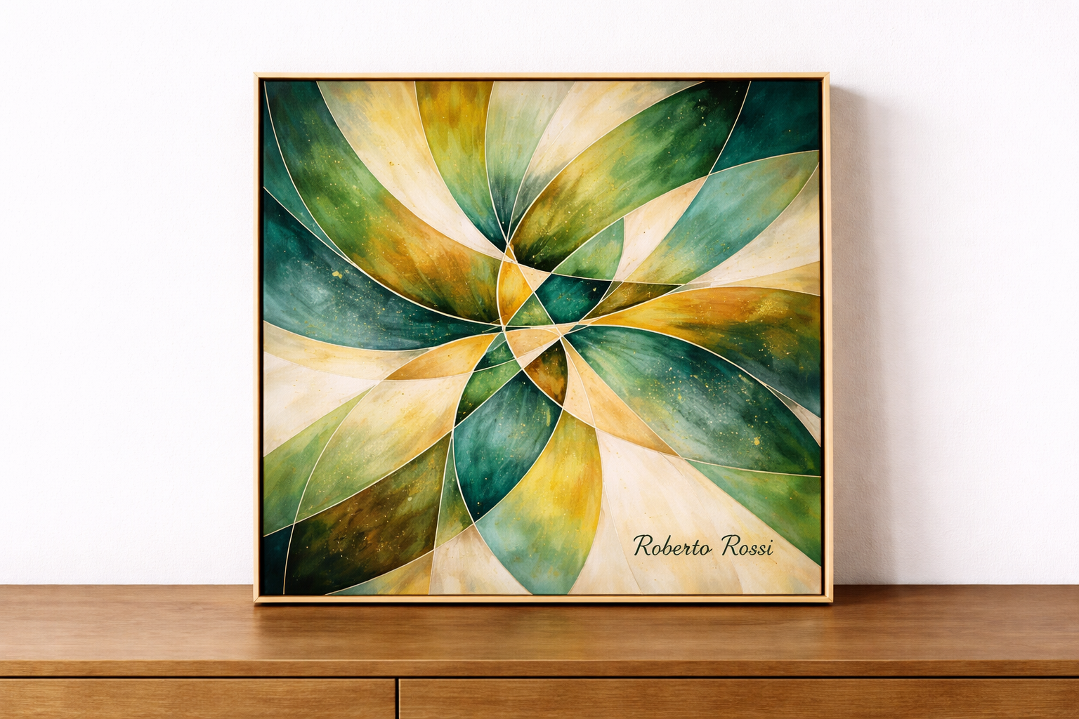 Abstract geometric harmony on display