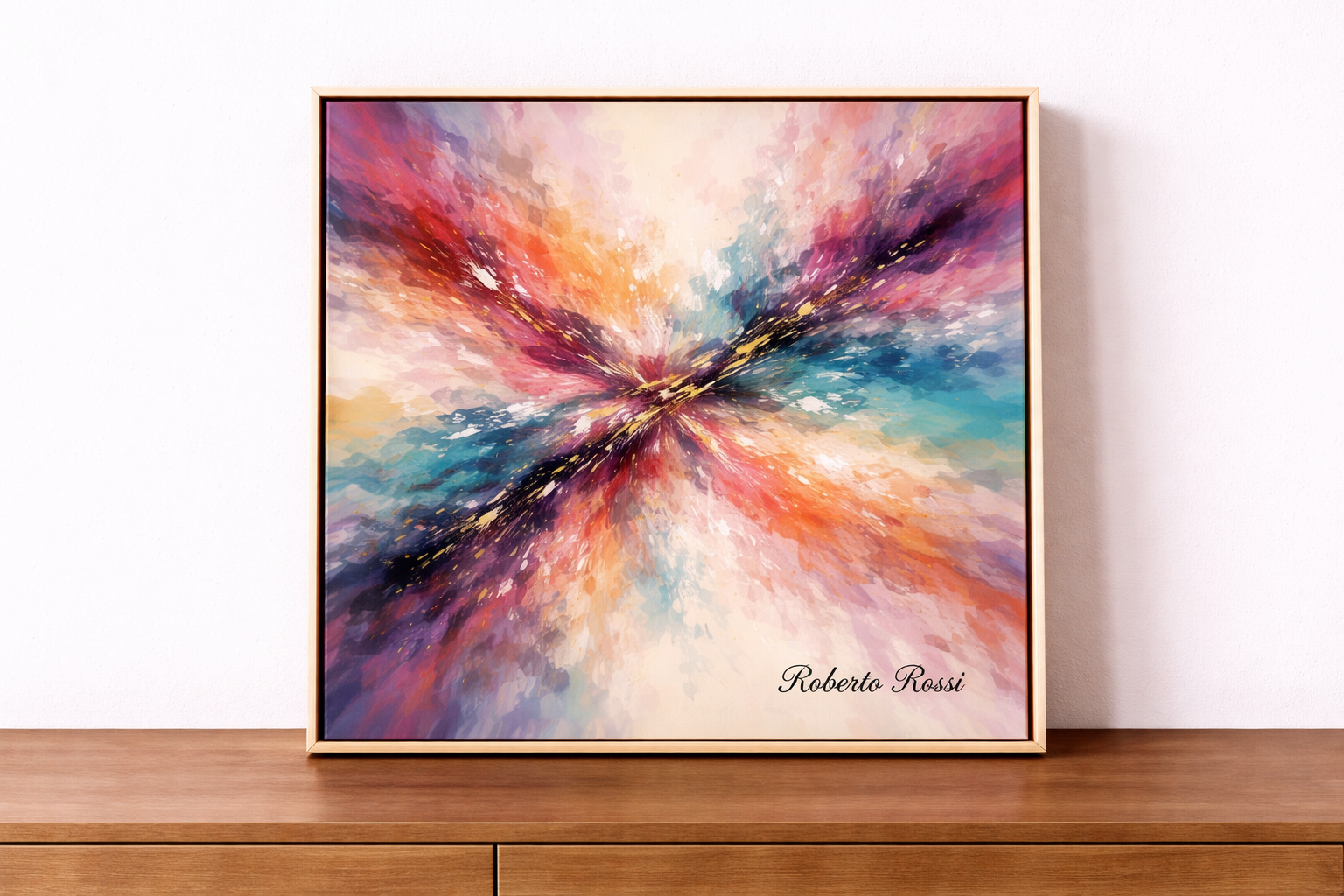 Vibrant abstract art by Roberto Rossi