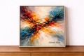 Vibrant abstract painting by Roberto Rossi