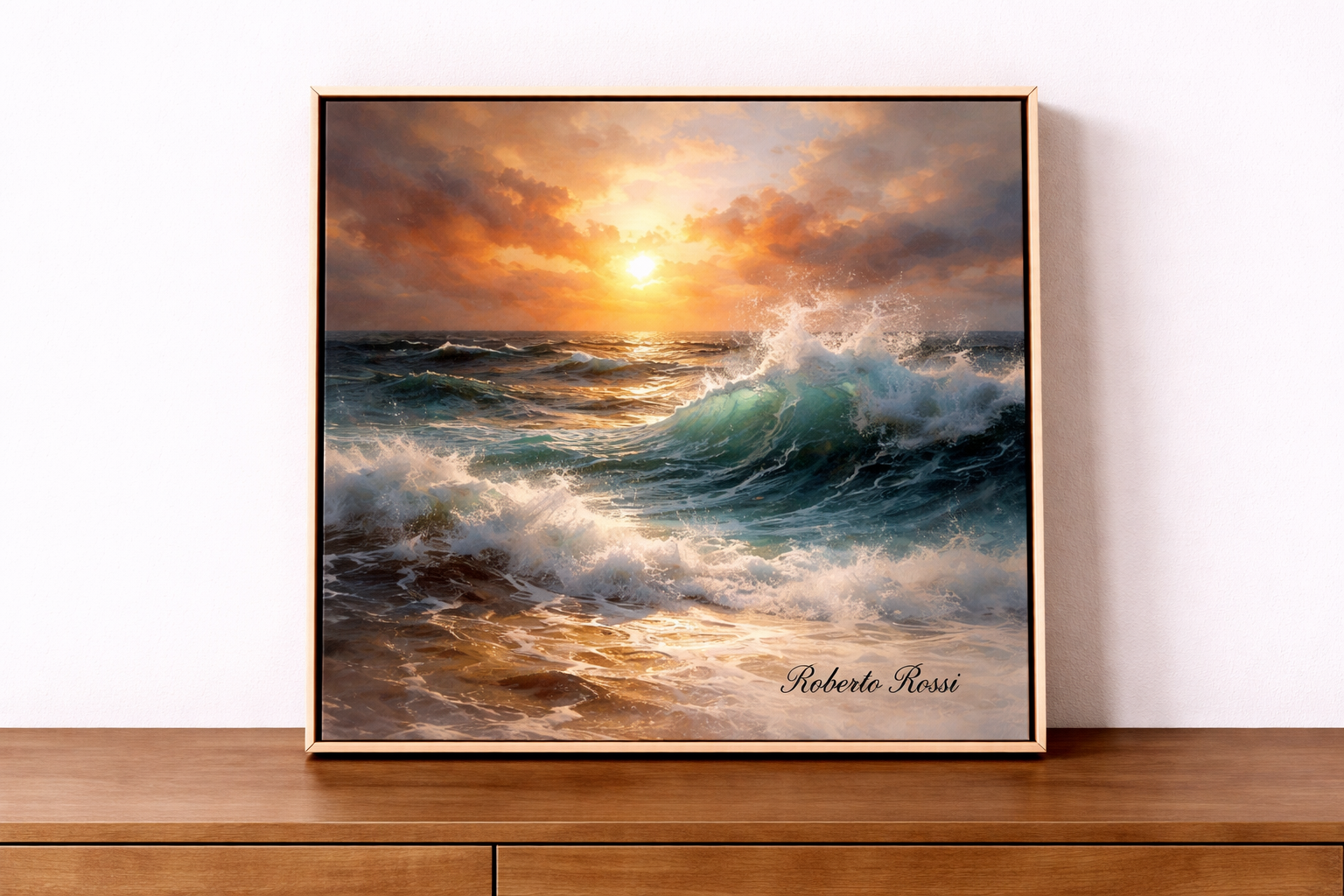Dramatic sunset seascape by Roberto Rossi