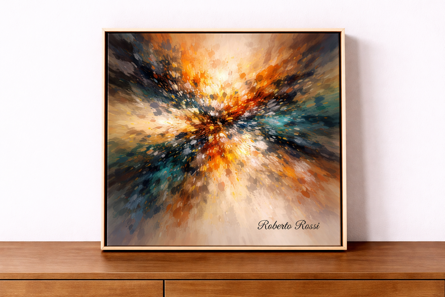 Vibrant abstract expressionism by Roberto Rossi