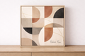 Minimalist abstract art with geometric shapes