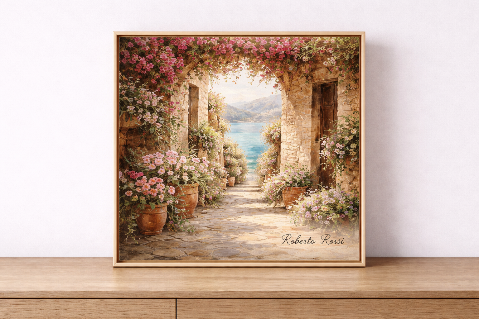 Mediterranean charm in sunlight